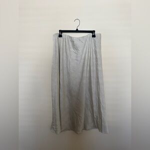 Adrianna Papell White and Black Polka Dot Midi Skirt